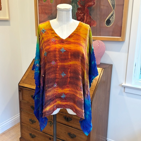 Sun Child Silk Caftan Shirt - Picture 1 of 6